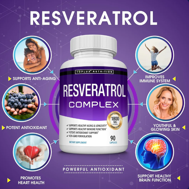 RESVERATROL COMPLEX 🔥 ✨ ¡Energía, juventud y bienestar en una sola cápsula llevate 2 y el siguiente te lo regalamos! ✨