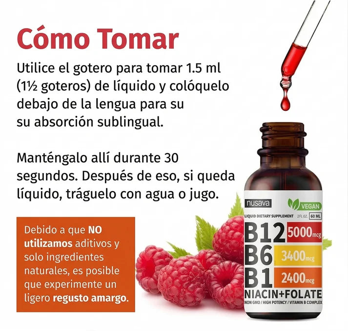🔥 Complejo Vitamina B12: Energía Total - OFERTA SOLO POR HOY 2X1😱😱🔥