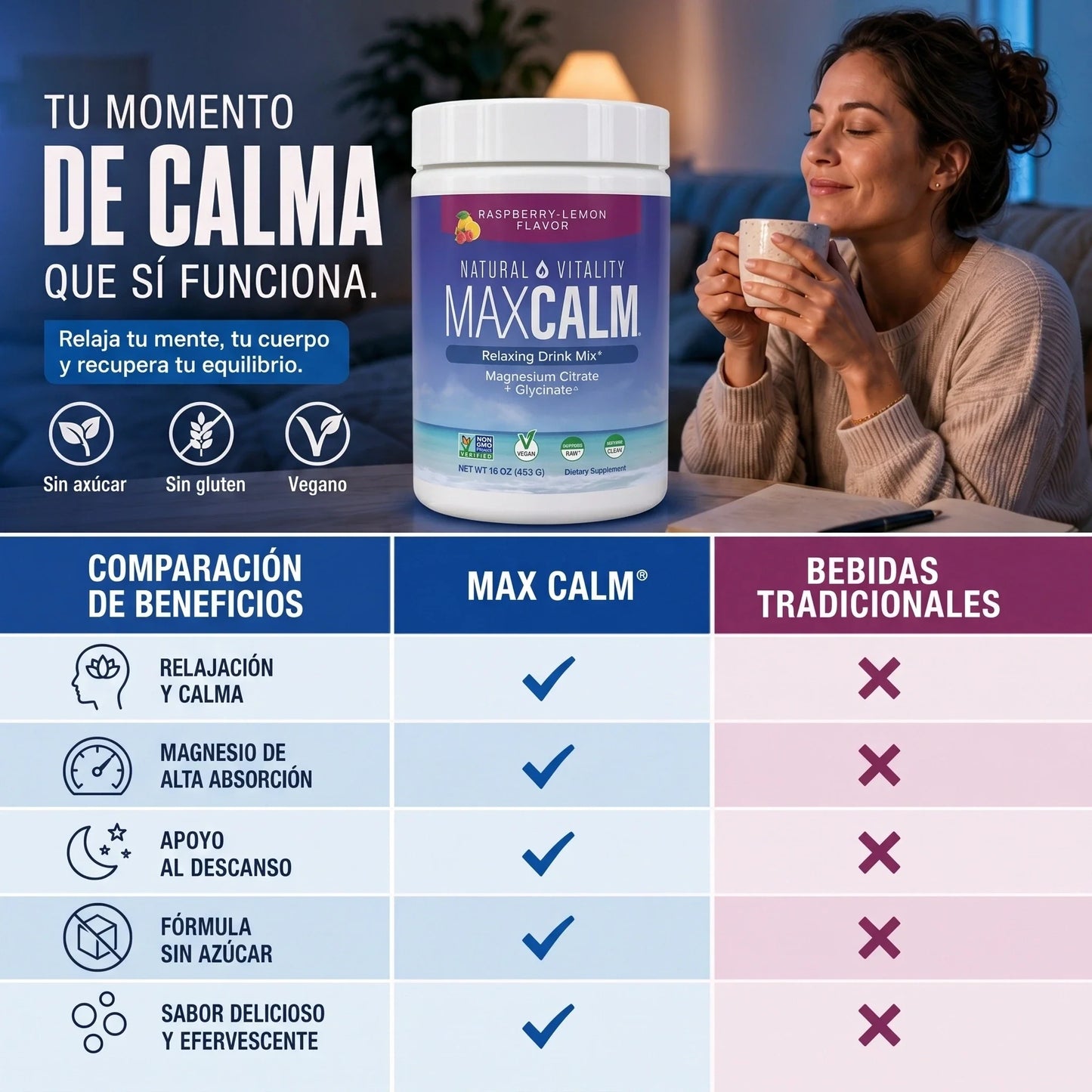 🌙 Duerme Profundo, Despierta Renovado con MAXCALM