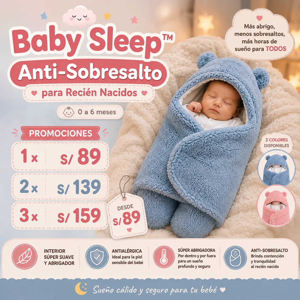 SAQUITO DE DORMIR PARA BEBÉ🧑‍🍼🍼