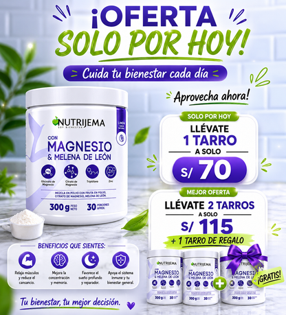 Citrato y Glicinato de Magnesio con Melena de León y Triptófano 👨‍⚕️🫀