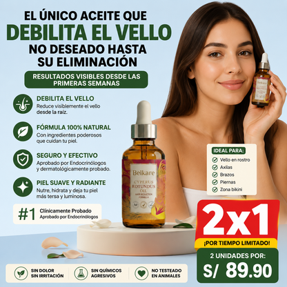 Aceite de Cyperus Rotundus 🌿 | Reduce el Vello y Deja tu Piel Suave