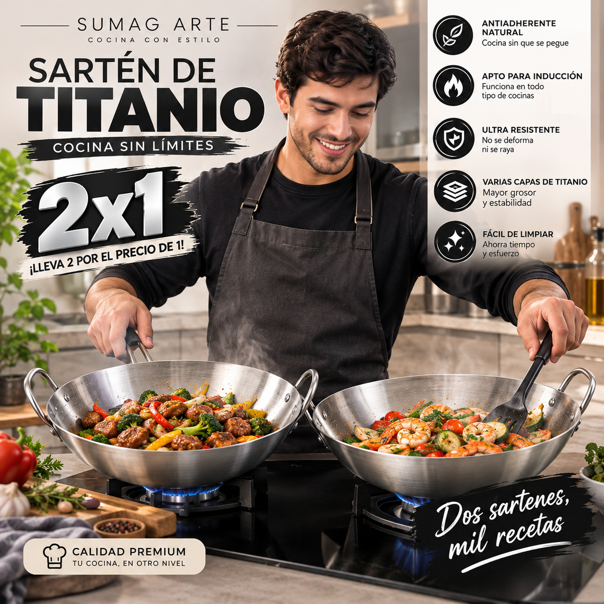 Sarten Wonk Titaneo
