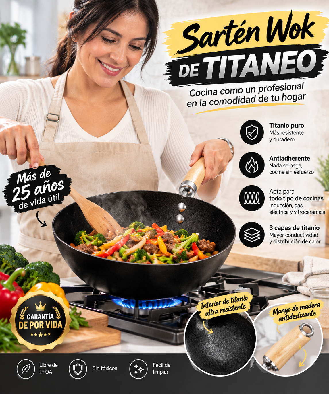 Sartén WONK DE TITANEO