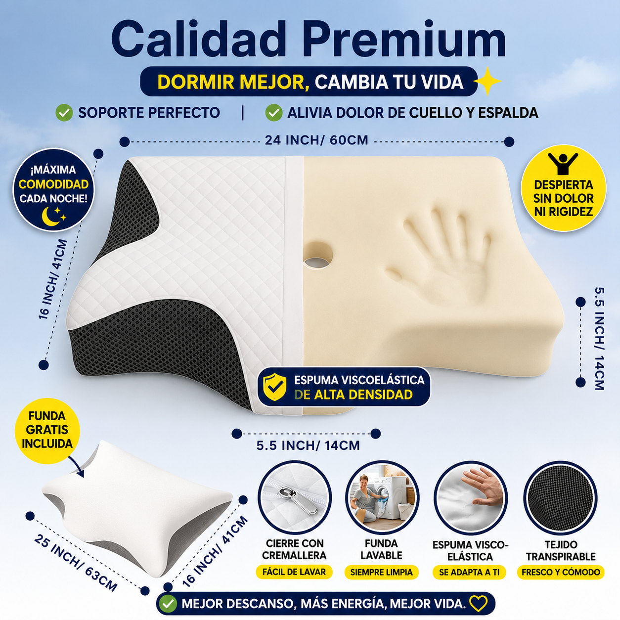 🔥 ¡DESPIERTA SIN DOLOR DE CUELLO DESDE LA PRIMERA NOCHE O NO VOLVERÁS A QUERER OTRA ALMOHADA!
