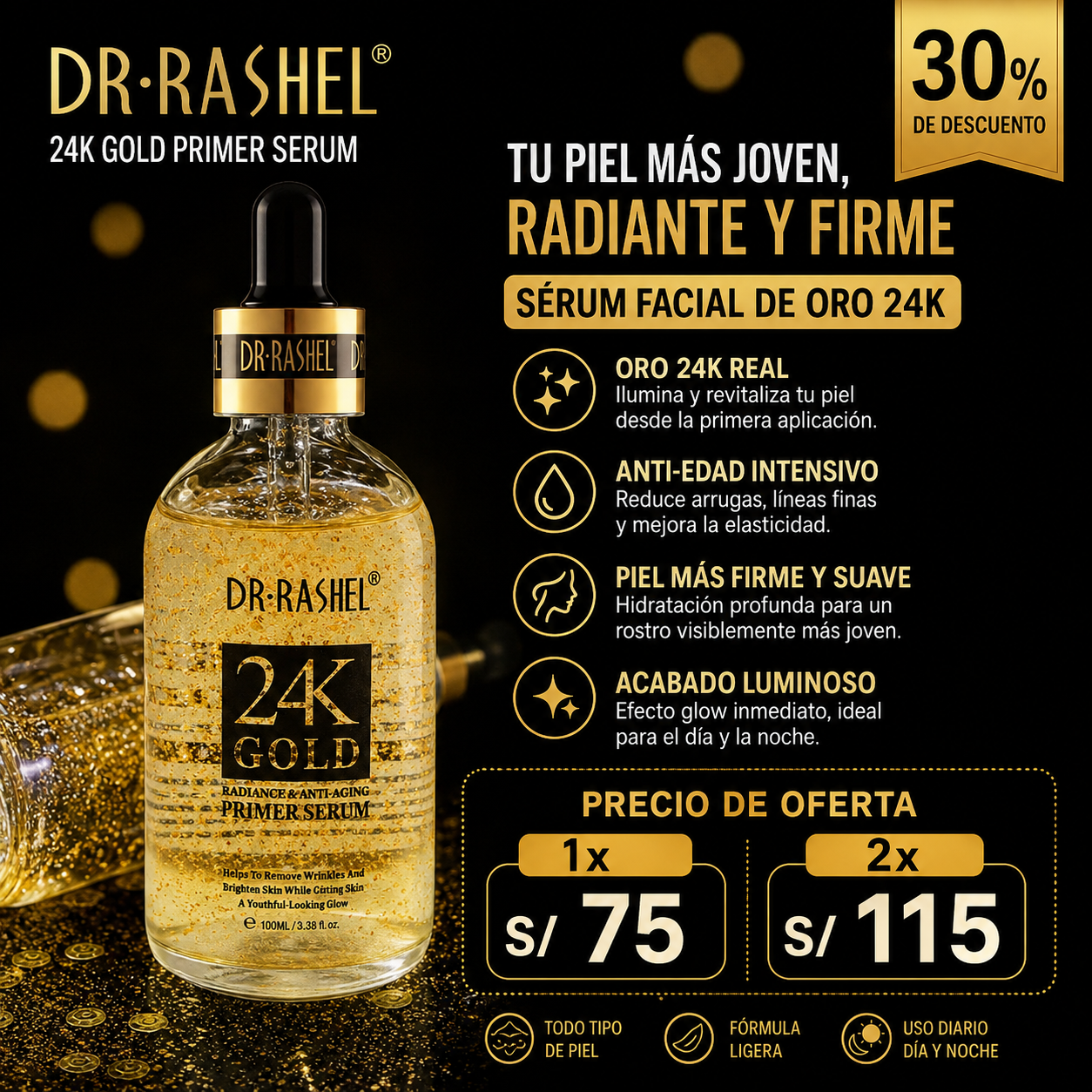 🔥 ¡REJUVENECE 10 AÑOS EN TU ROSTRO CON EL PODER DEL ORO 24K! ✨