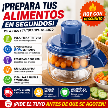 Olvídate de Pelar a Mano! El Pelador Eléctrico que Ahorra Tiempo, Esfuerzo y Deja Todo Listo en Segundos