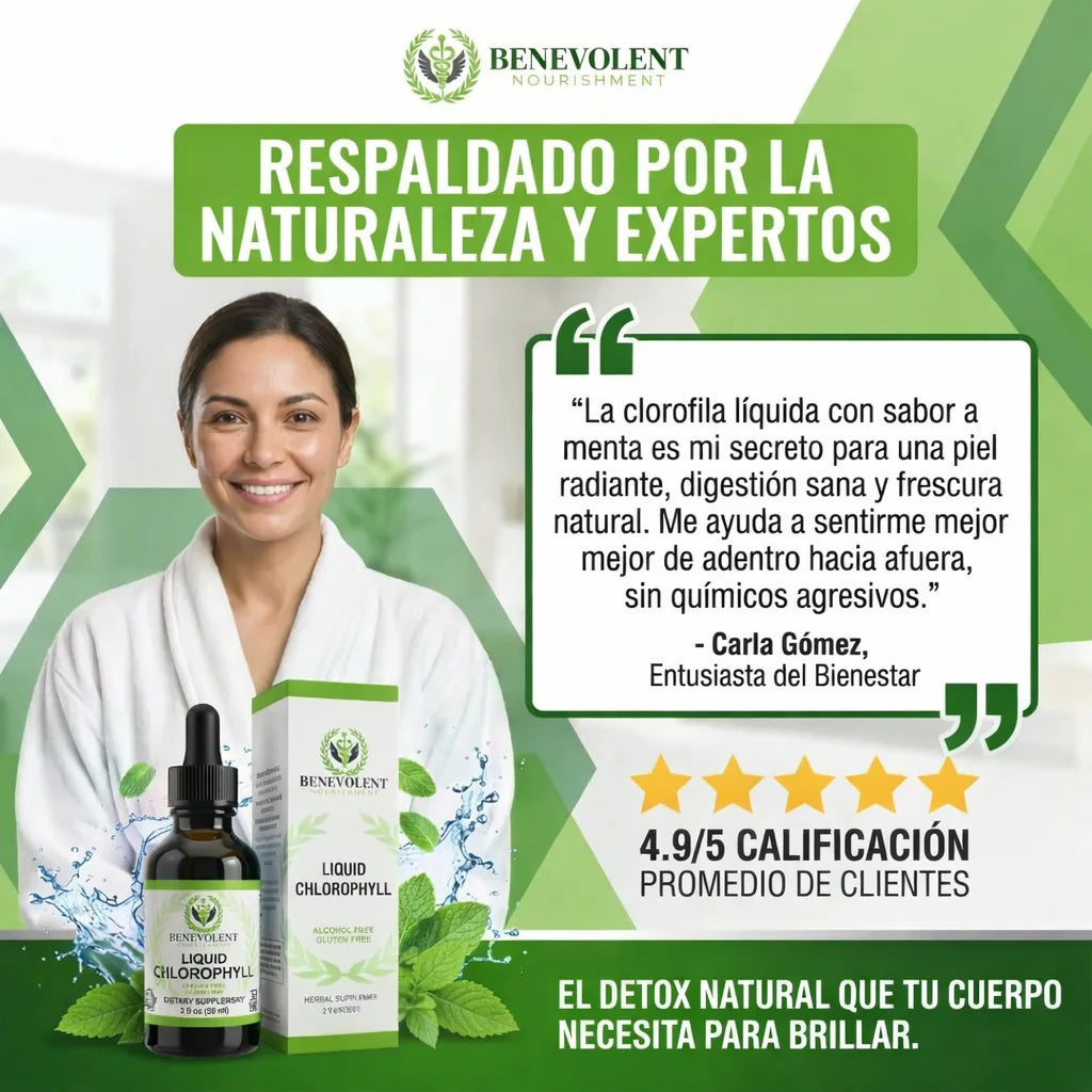 Clorofila Líquida: El Impulso Verde que Tu Cuerpo Necesita 🌿
