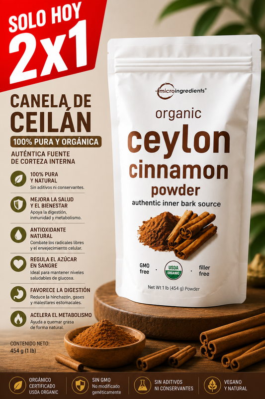 🏆 CANELA DE CEILÁN 100% PURA 🌿 EL SECRETO NATURAL PARA SENTIRTE MEJOR CADA DÍA AHORA AL 2X1 ✨