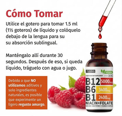 🔥 Complejo Vitamina B12: Energía Total -  OFERTA SOLO POR HOY 2X1😱😱🔥