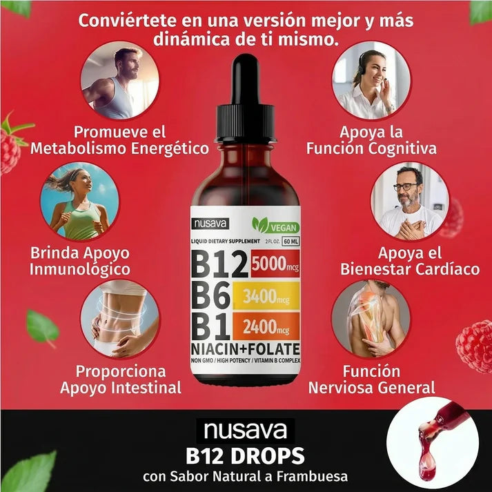🔥 Complejo Vitamina B12: Energía Total -  OFERTA SOLO POR HOY 2X1😱😱🔥