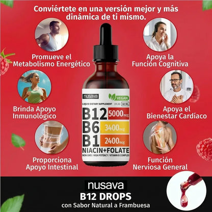 🔥 Complejo Vitamina B12: Energía Total -  OFERTA SOLO POR HOY 2X1😱😱🔥