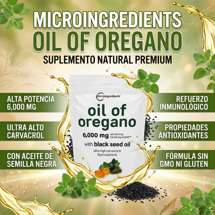 🔥 ACEITE DE ORÉGANO 6000 MG + SEMILLA NEGRA | DEFENSAS FUERTES Y BIENESTAR NATURAL 2X95 SOLES SOLO POR ESTE MES 🌿