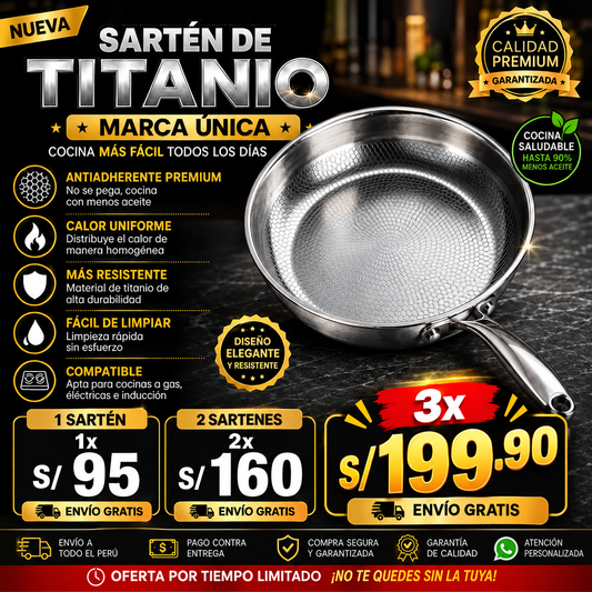 🚨 SARTÉN DE TITANIO MARCA ÚNICA | LA CALIDAD PREMIUM QUE ESTÁ CONQUISTANDO MILES DE COCINAS 🍳