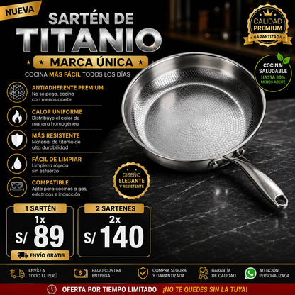 🚨 SARTÉN DE TITANIO MARCA ÚNICA | LA CALIDAD PREMIUM QUE ESTÁ CONQUISTANDO MILES DE COCINAS 🍳