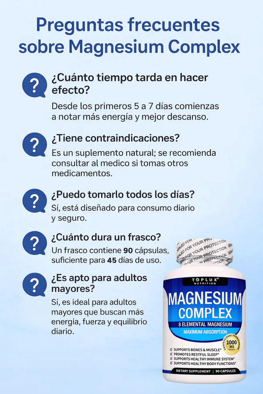 🔥 MAGNESIUM COMPLEX 90 CÁPSULAS + REGALO SORPRESA 🎁 🔥